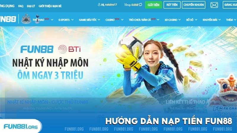 Hướng dẫn nạp tiền fun88